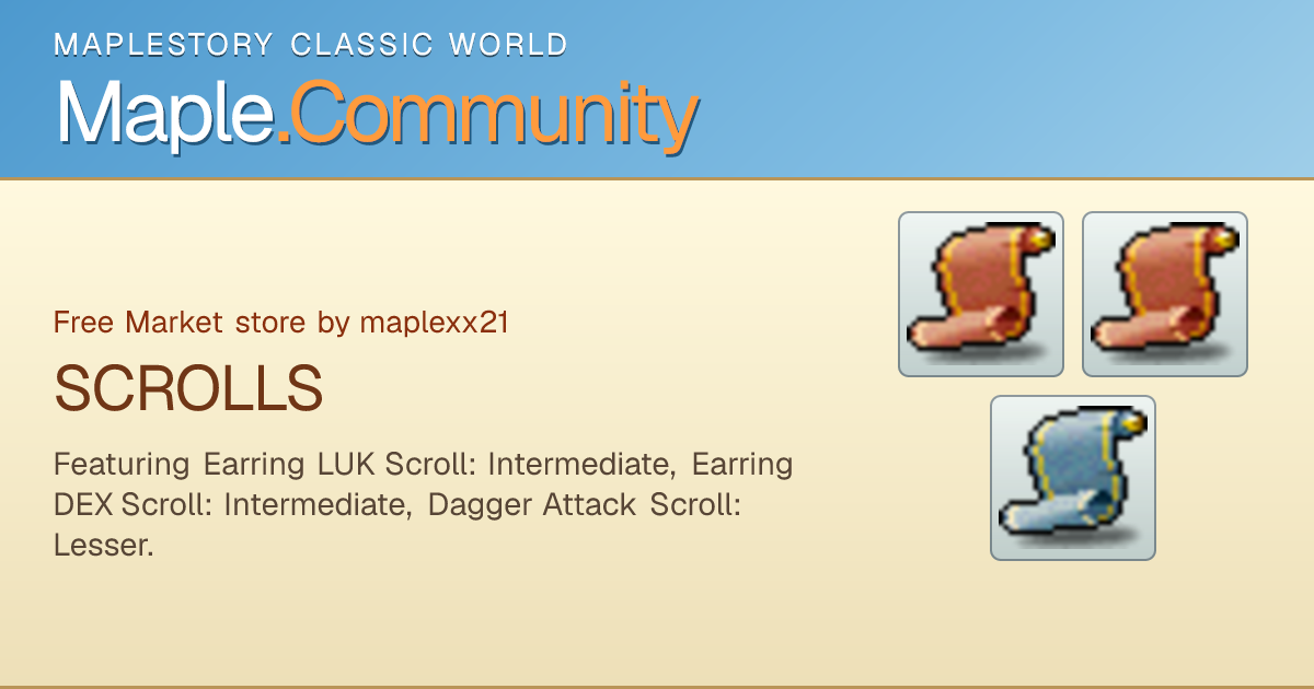 SCROLLS by Matrias - Maple.Community